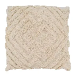 Tan Chevron Tufted Pillow