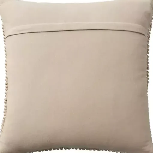 Tan Looped Snowflake Pillow
