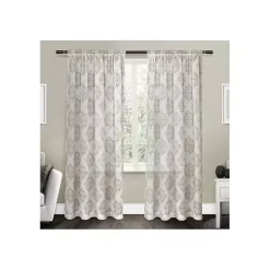 Tan Nagano Linen Curtain Panel Set, 96 in.