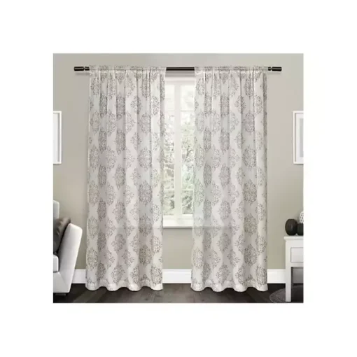 Tan Nagano Linen Curtain Panel Set, 96 in.