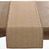 Tan Overcast Stitch Cotton Table Runner