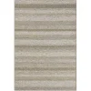 Tan Striped Indoor/Outdoor Area Rug, 5x7