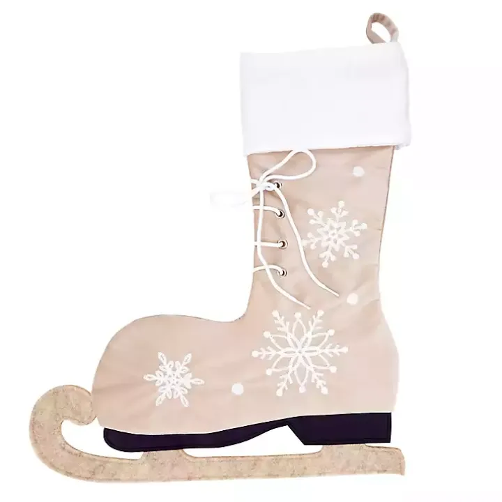 Tan Winter Skate Stocking