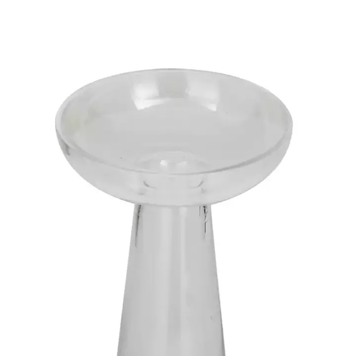 Tapered Glass Pillar Candle Holders, Set of 3