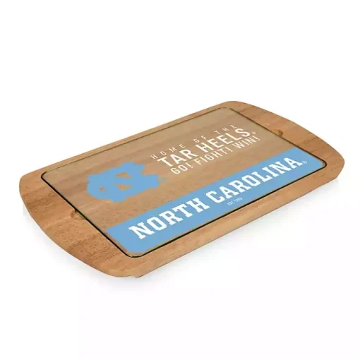 Tar Heels Wood and Glass Serving Board