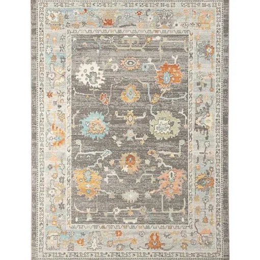 Taupe Bohemian Area Rug, 7x9