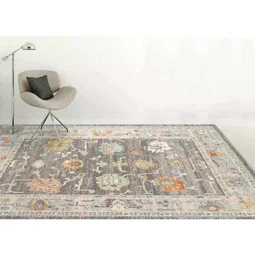 Taupe Bohemian Area Rug, 7x9