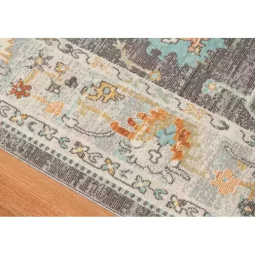 Taupe Bohemian Area Rug, 7x9
