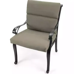 Taupe Canvas French Edge Outdoor Chair Cushion