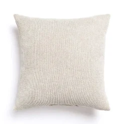 Taupe Chenille Damask Throw Pillow