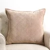 Taupe Diamond Velvet Pillow