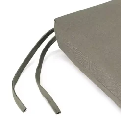 Taupe French Edge Outdoor Chair Cushions, Set of 2