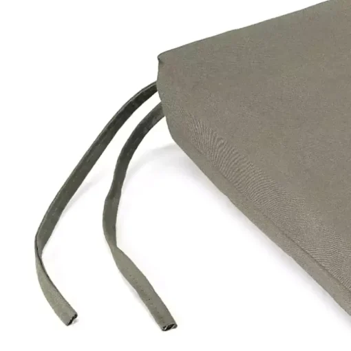 Taupe French Edge Outdoor Chair Cushions, Set of 2