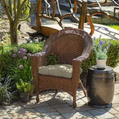 Taupe Leala 2-pc. Outdoor Wicker Chair Cushion Set