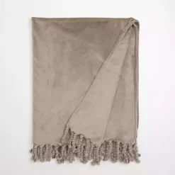 Taupe Perfectly Plush Throw