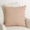 Taupe Scalloped Edge Pillow