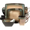 Taupe Tess Square 16-pc. Dinnerware Set