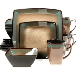 Taupe Tess Square 16-pc. Dinnerware Set