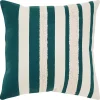 Teal and Ivory Ozzy Striped Pillow