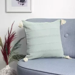 Teal Dobby Loomed Pillow