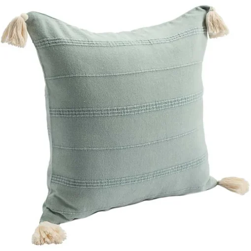 Teal Dobby Loomed Pillow