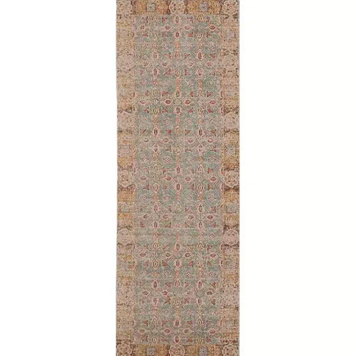 Teal Eaton Bordered Runner