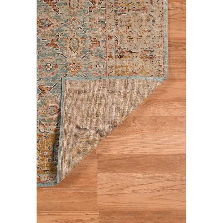 Teal Eaton Bordered Runner