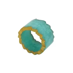 Teal Geode Artistry Napkin Rings, Set of 4
