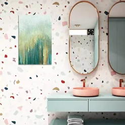 Teal Golden Woods Canvas Art Print