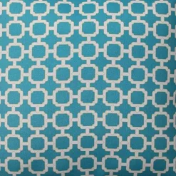 Teal Hickory Geo Outdoor Throw Pillows, Set of 2