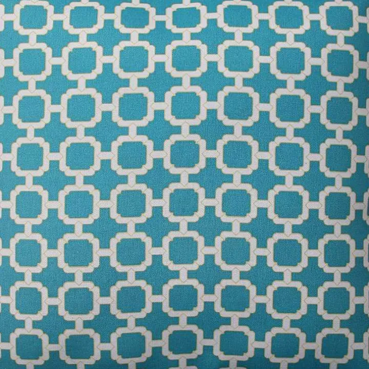 Teal Hickory Geo Outdoor Throw Pillows, Set of 2
