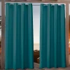 Teal Nicole Outdoor Curtain Panel Set, 96 in.