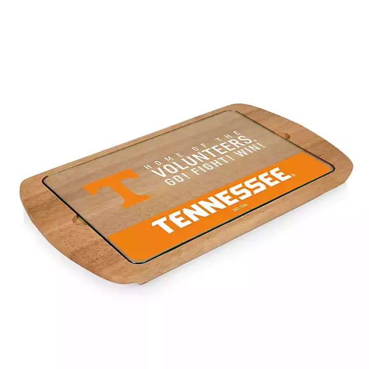 Tennessee Volunteers Wood and Glass Serving Board