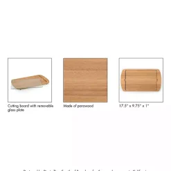 Tennessee Volunteers Wood and Glass Serving Board