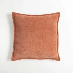 Terracotta Chenille Throw Pillow