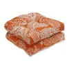 Terracotta Paisley Outdoor Seat Cushions, Set of 2