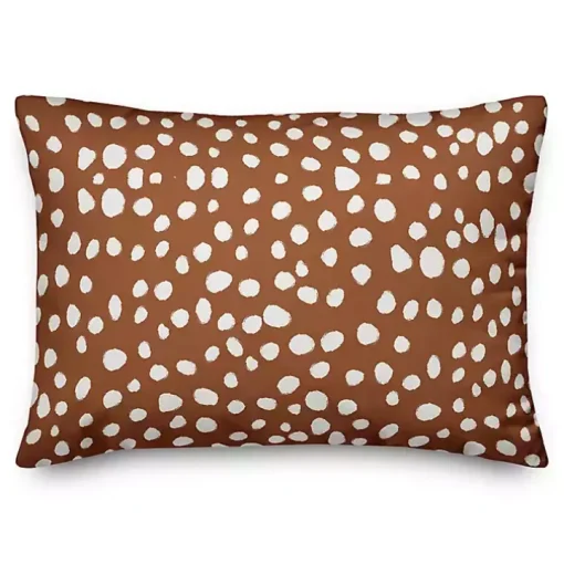 Terracotta Spots Indoor/Outdoor Lumbar Pillow