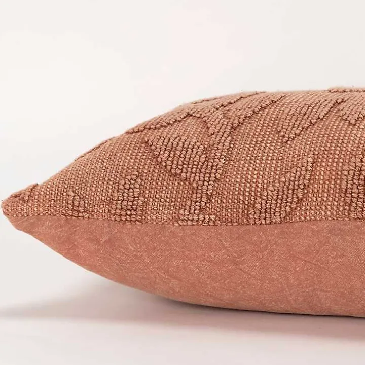 Terracotta Stonewash Botanical Pillow