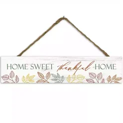 Thankful Home Hanging Wall Plaque
