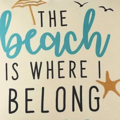 The Beach is Where I Belong Indoor/Outdoor Pillow