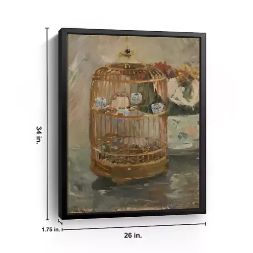 The Cage Morisot Framed Canvas Art Print