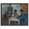 The Card Players Framed Canvas Art Print