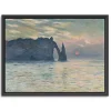 The Cliff-Etretat, Sunset Framed Canvas Art Print