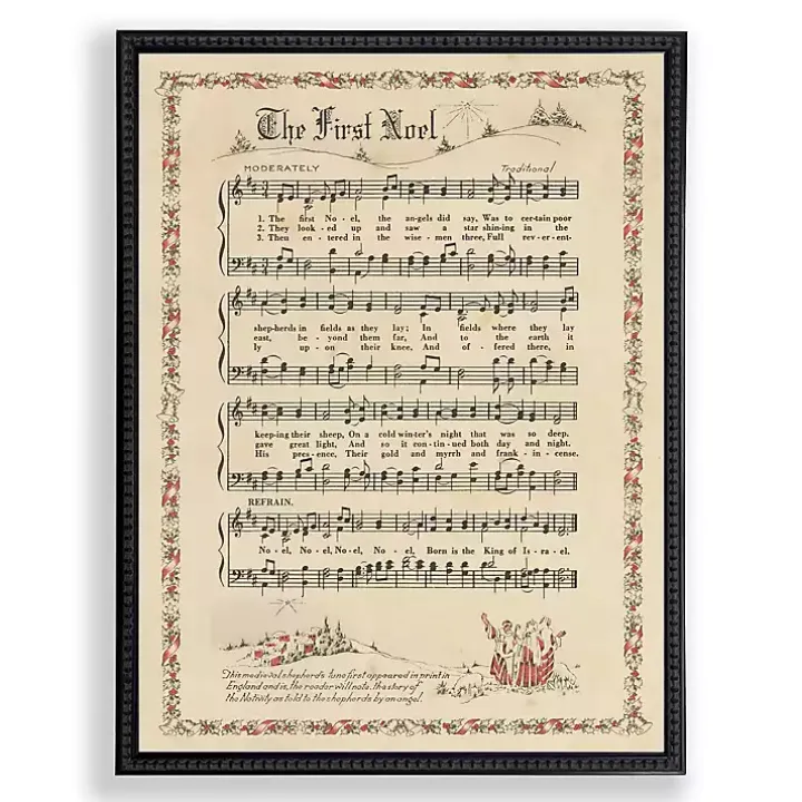 The First Noel Christmas Hymn Wall Plaque