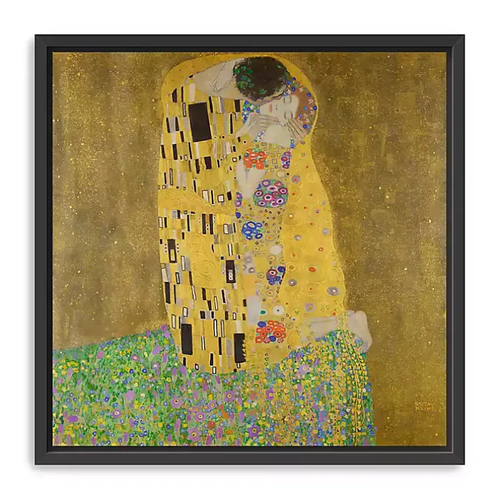 The Kiss Framed Canvas Art Print, 40x40 in.