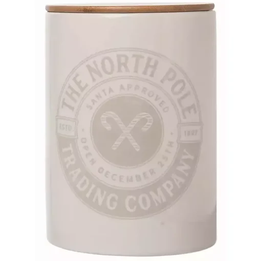 The North Pole White Ceramic Canister