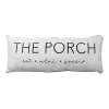 The Porch White Outdoor Lumbar Pillow
