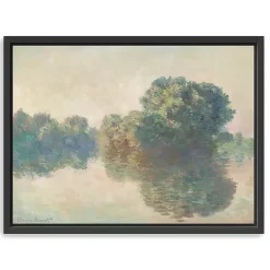 The Seine at Giverny Framed Canvas Art Print