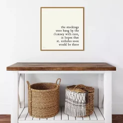 The Stockings Were Hung Framed Canvas Art Print