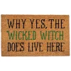 The Wicked Witch Lives Here Halloween Doormat